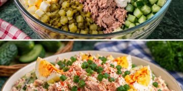 Cremiger Thunfisch-Eiersalat mit Gurken