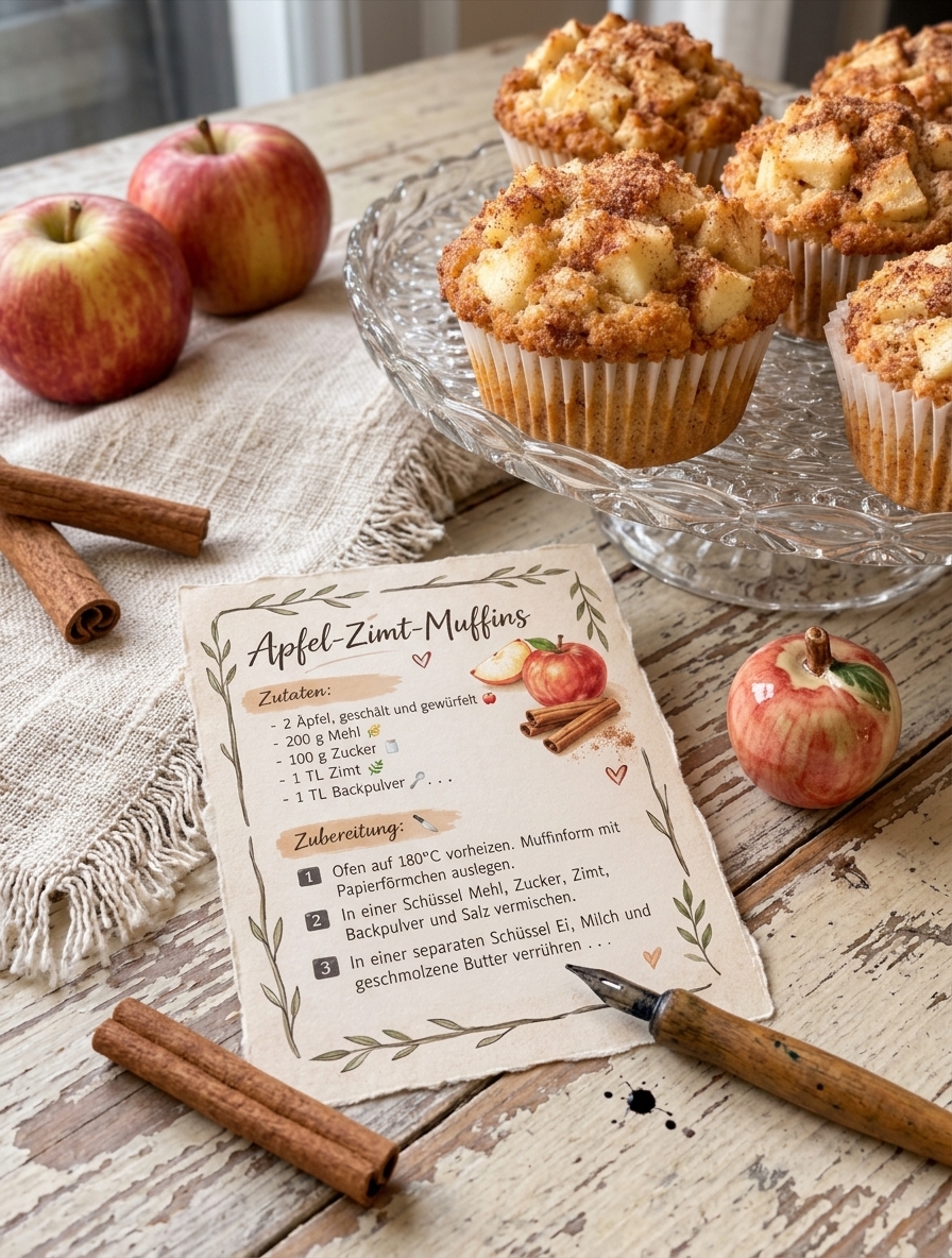 Saftige Apfel-Zimt-Muffins