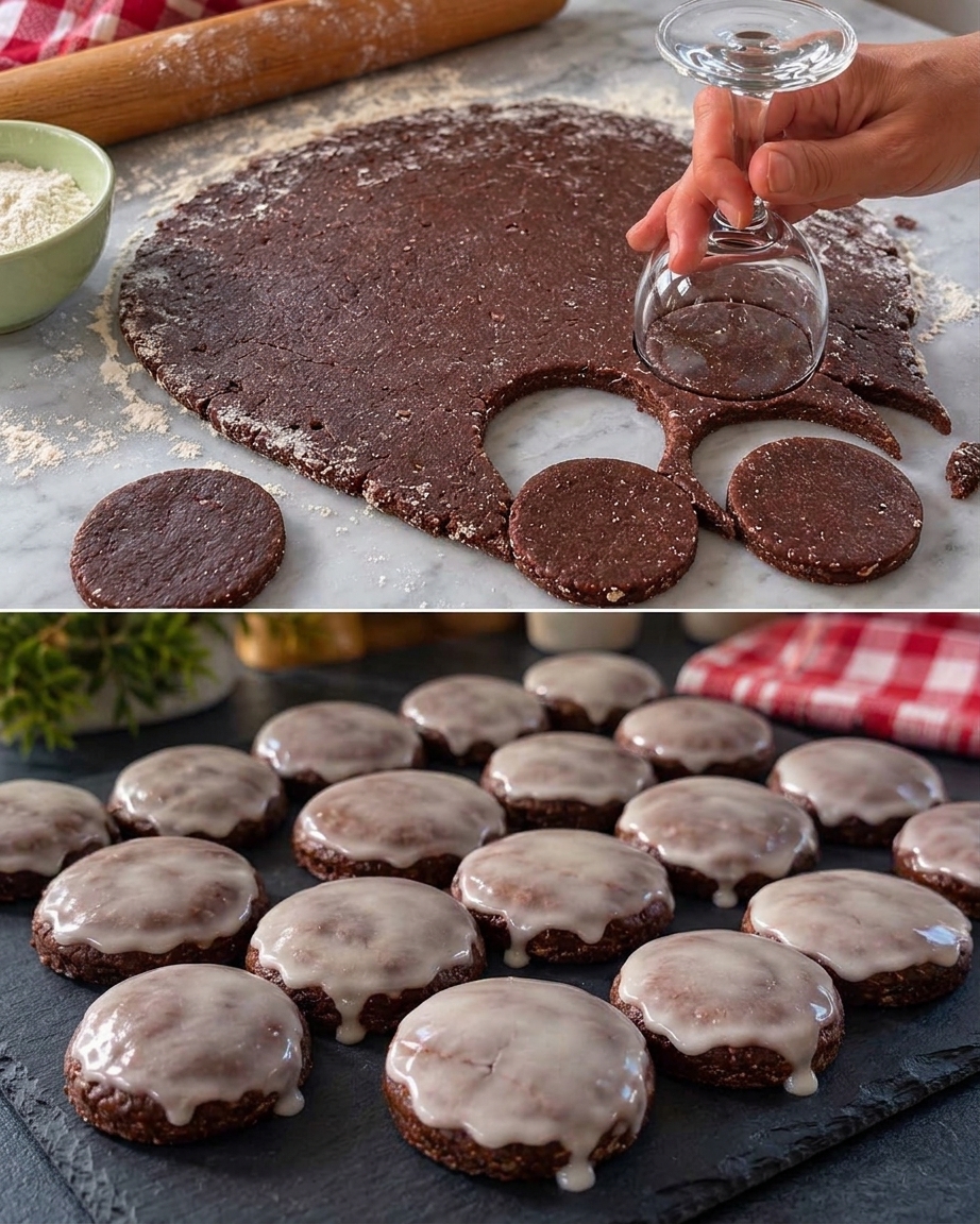 Saftige Schoko-Lebkuchen mit Zitronenglasur