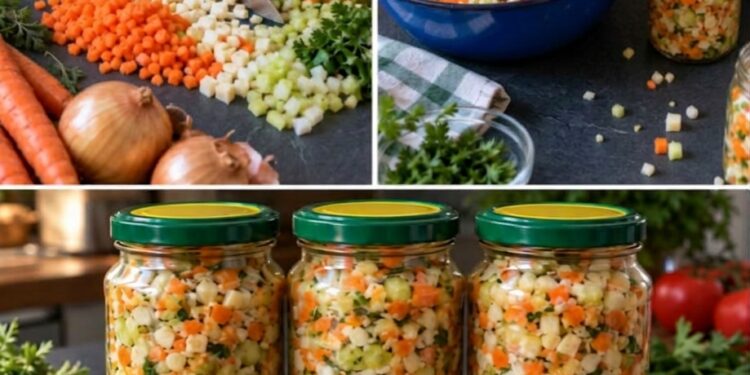 Selbstgemachtes Suppengewürz aus Gemüse und Kräutern