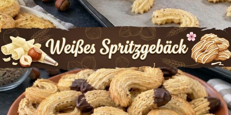 Weißes Spritzgebäck