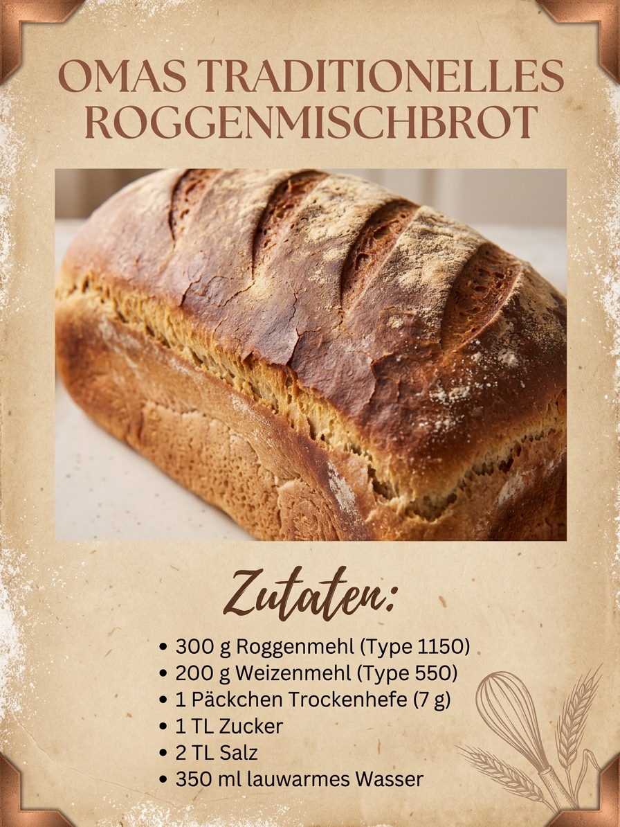 Omas traditionelles Roggenmischbrot