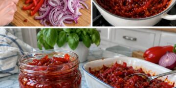 Selbstgemachtes Paprika-Zwiebel-Chutney