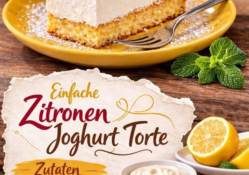 Zitronen-Joghurt-Torte – cremig, frisch und ganz ohne Backen